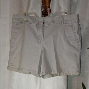 LOFT Gray Bermuda Shorts Classic Cotton Blend